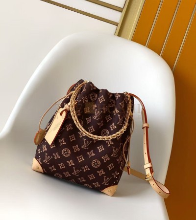 LOUIS VUITTON LV NOE TRUNK BAG MONOGRAM BROWN SIZE 23×27×8CM M28103 MASTER QUALITY